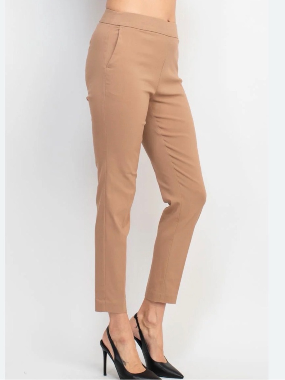 Counterparts Stretchy Pull on Tan Ankle Dress Pants(Size Small)